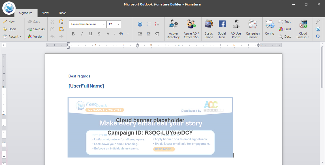 how to make an outlook email